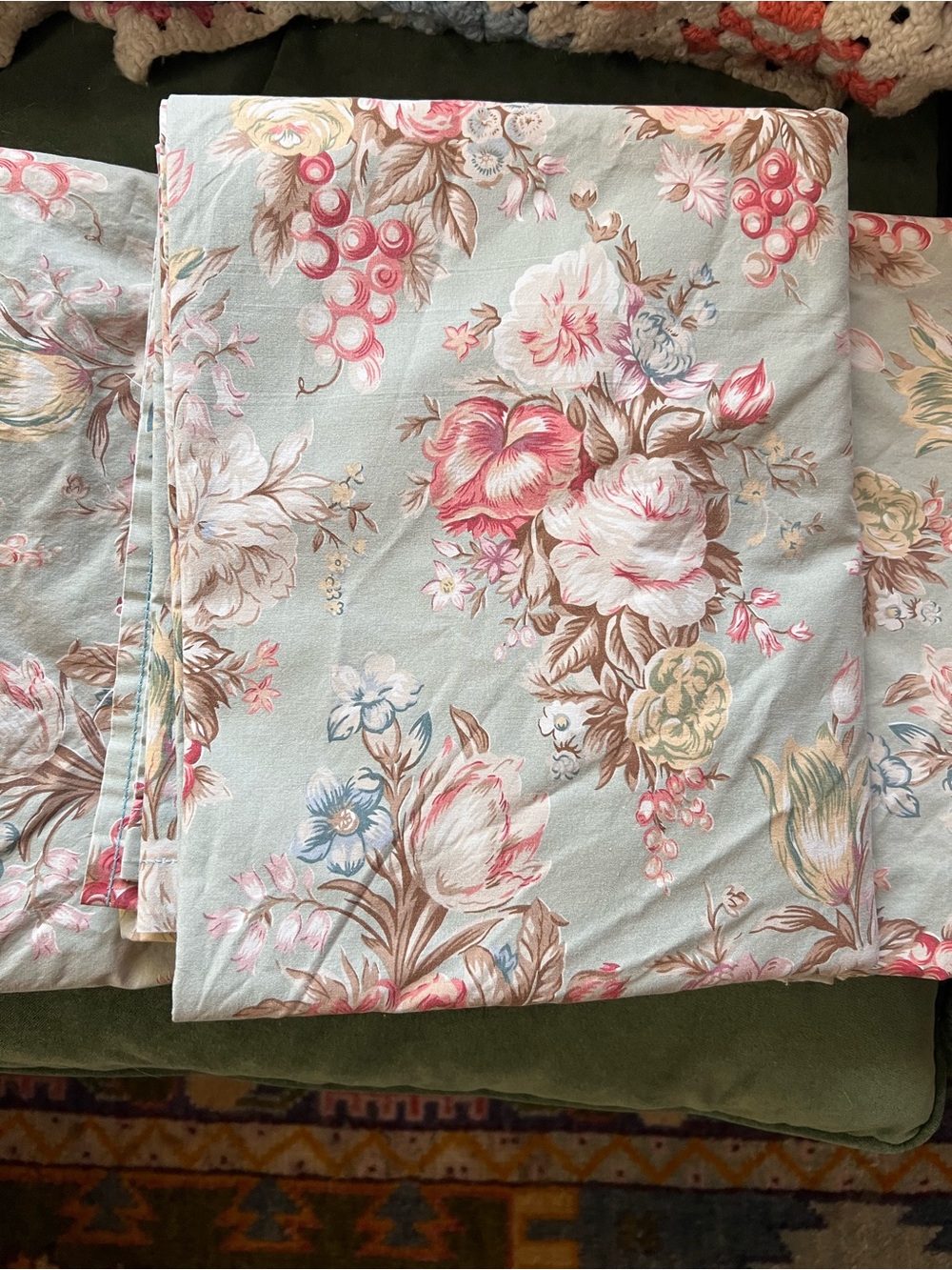 Ralph Lauren Blue Label Charlotte Queen Sheet Set Flat Fitted 2 Pillowcases USA - Picture 2 of 13